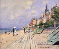 Monet, Claude Oscar - The Boardwalk at Trouville